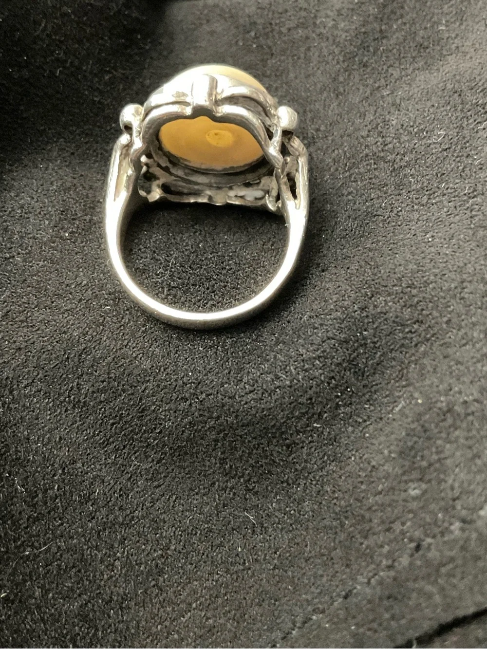 Vintage-Inspired 925 Pearl Dome Statement Ring